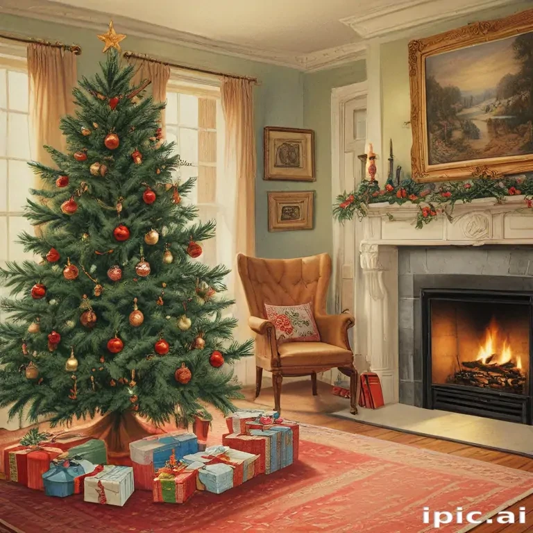 vintage christmas illustration