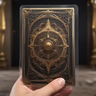 holding card