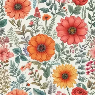 color drawings of flowers