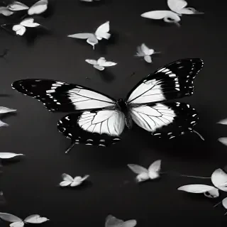 black and white butterfly wallpaper