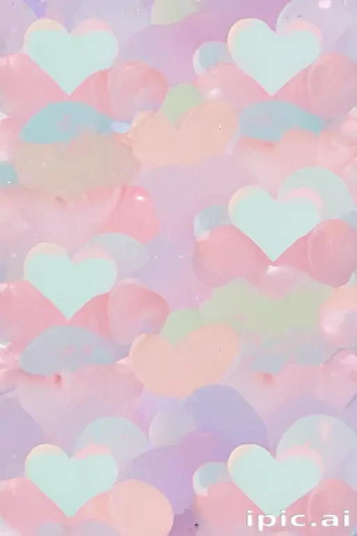 pastel heart wallpaper