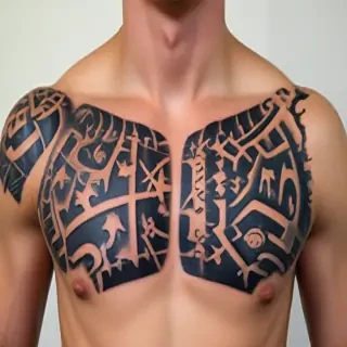 male rib tattoos