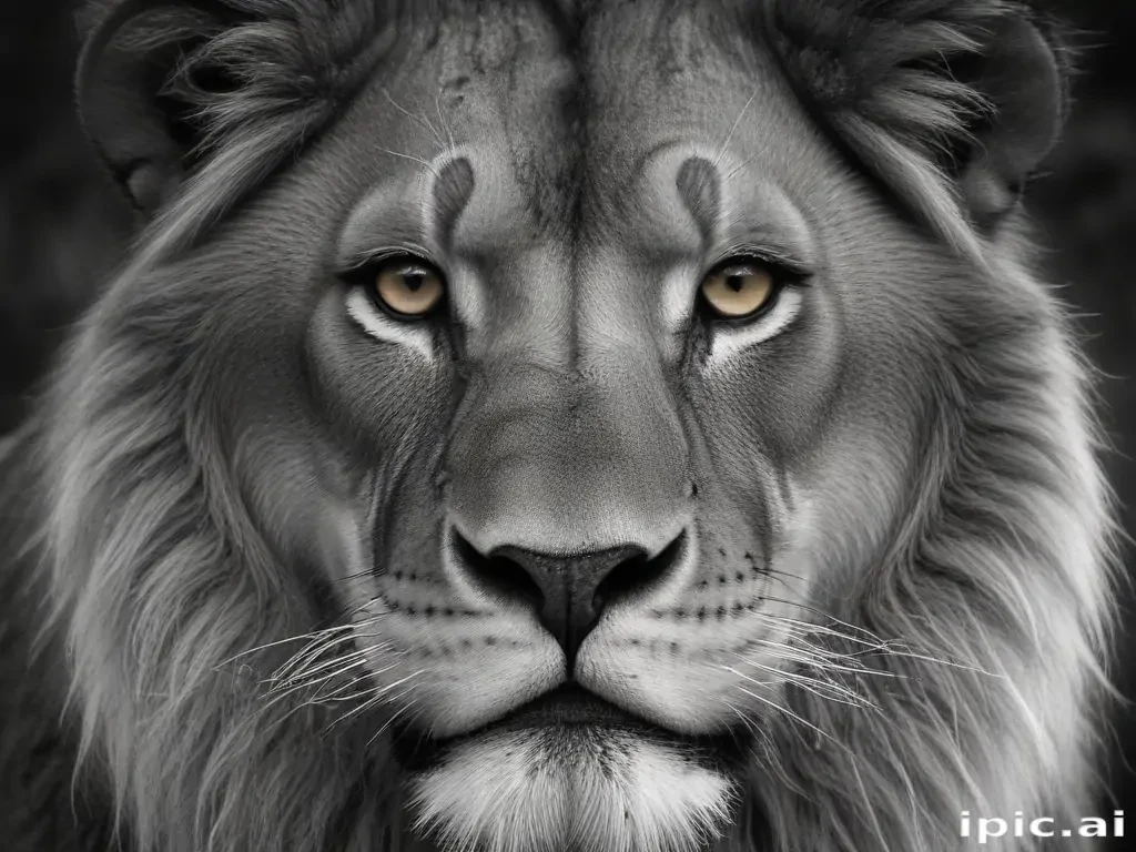 lion black and white pictures