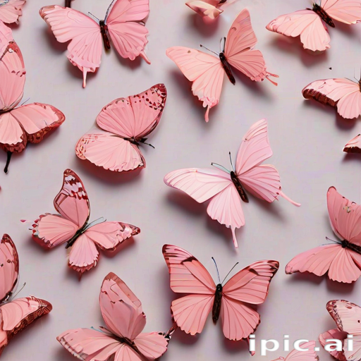 pink butterflies aesthetic