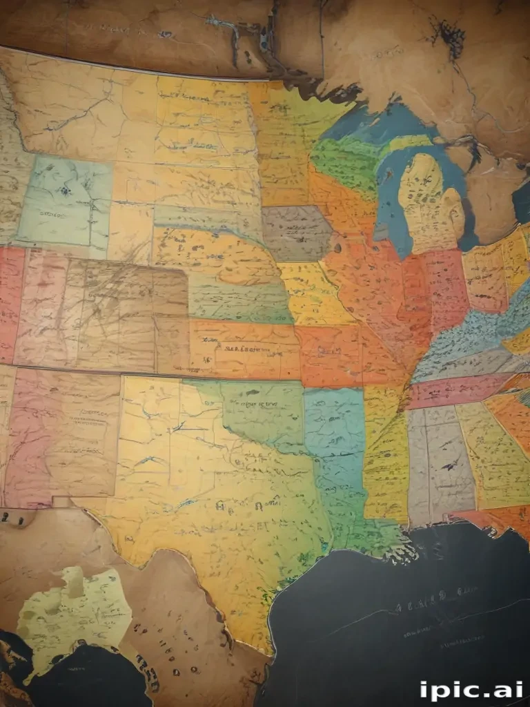 usa map with states