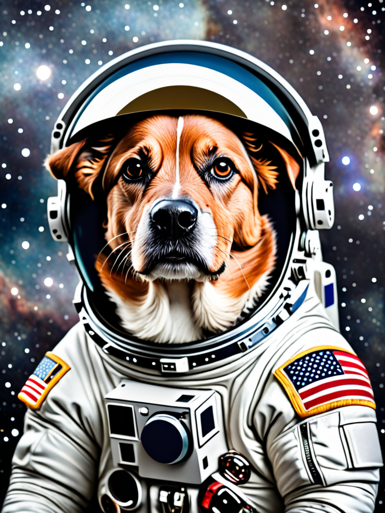 Dog in space astronaut
