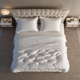 bed top view
