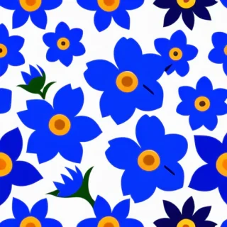 blue flowers clipart