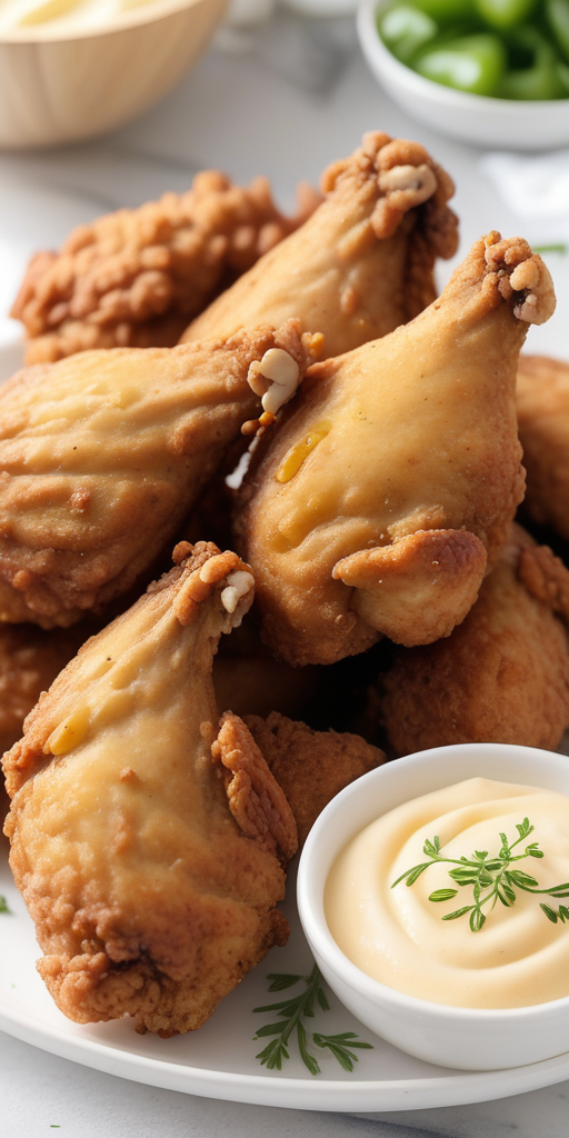 fried chicken with cornstarch no flour