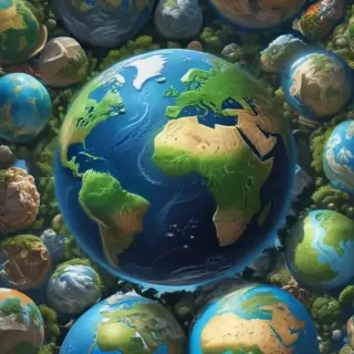 cartoon picture of the planet earth