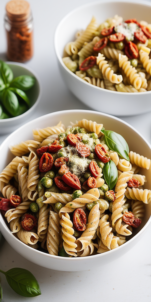 pasta salad with sundried tomato pesto