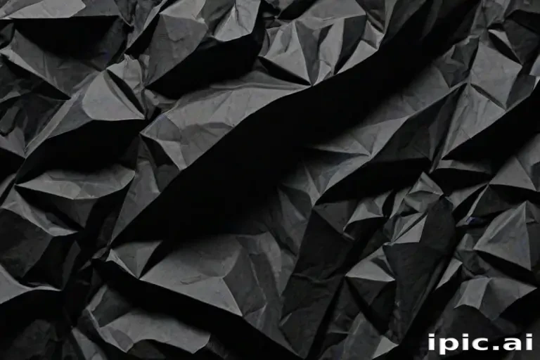 black crumpled paper