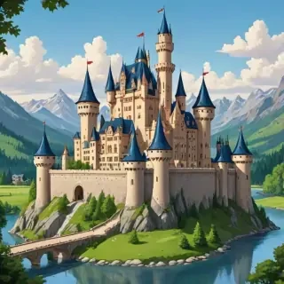 castle in cartoon