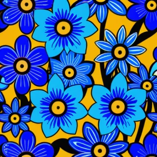 blue flowers clipart