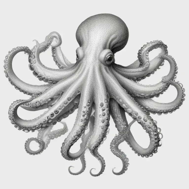 octopus clip art black and white