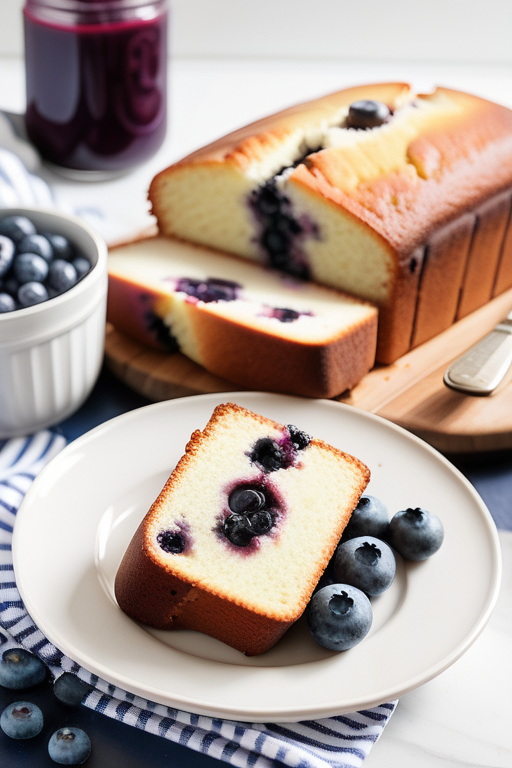 blueberry sour cream pound cake
