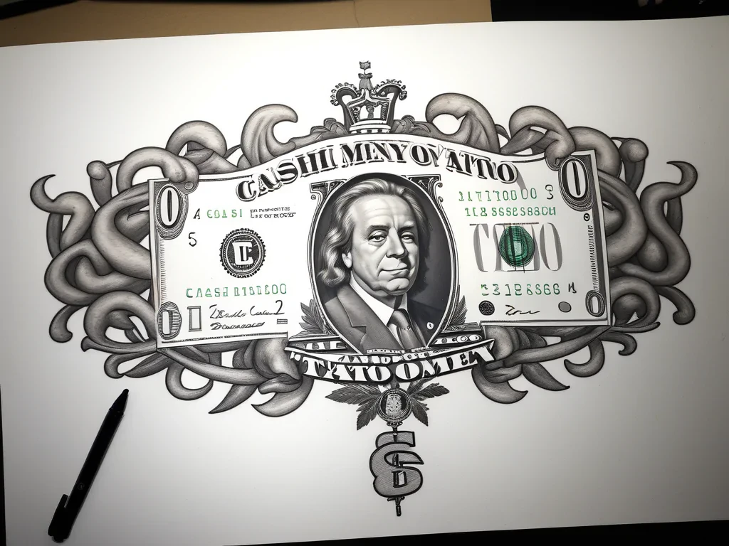 cash money tattoo drawings