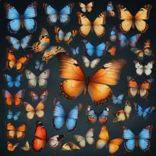 butterflies transparent background