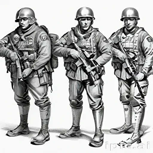 soldiers drawing