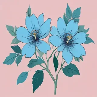 blue flower clip art