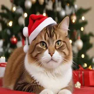 pictures of cats for christmas