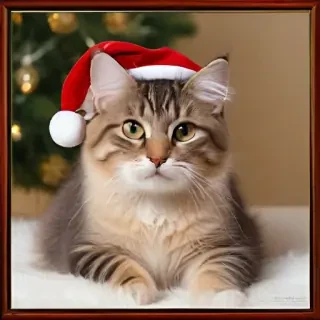 christmas images cats