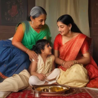 happy indian family