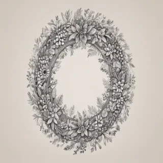 wreath drawing