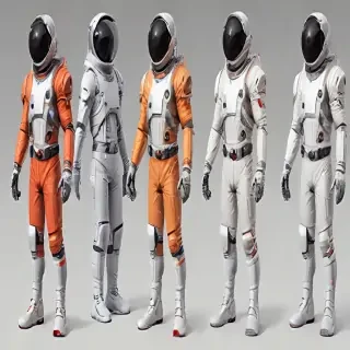 cartoon transparent astronaut suit