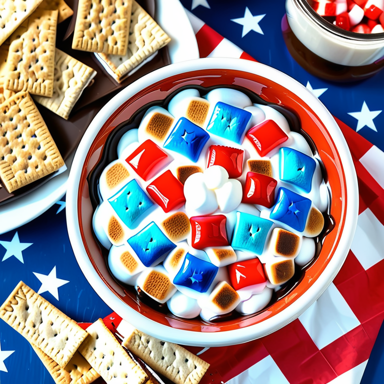 4th of july s'mores dip