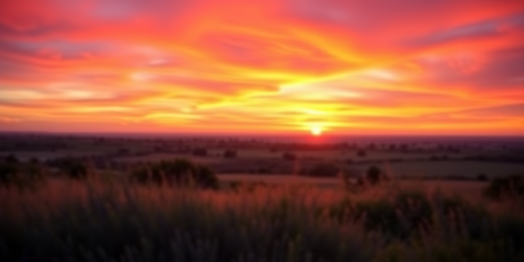 Create a high-resolution image of a serene landscape at sunset with vibrant colors, captured using a DSLR camera at f/8 aperture, 24mm focal length, ISO 200, in a landscape orientation with soft bokeh effects.