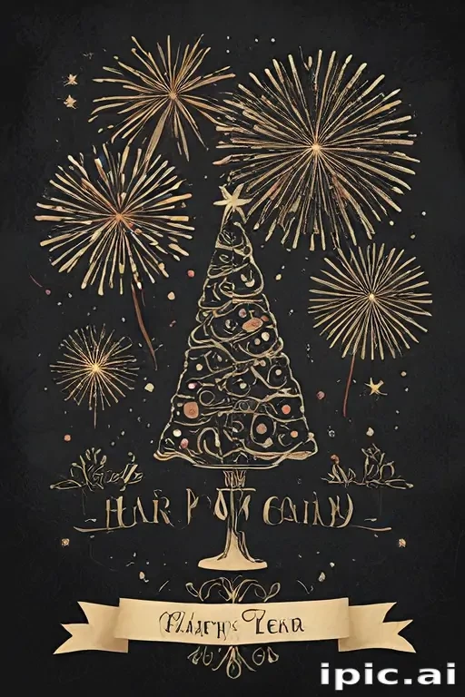 happy new year vintage