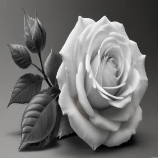 rose clip art black and white