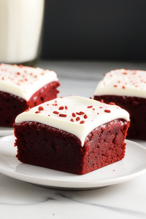 red velvet brownies with cake mix