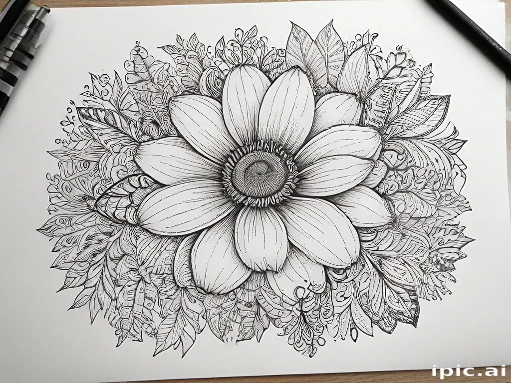 flower doodle art