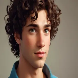popular male cartoon characters with curly hair