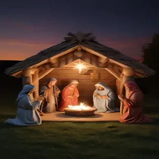 free christmas nativity scene