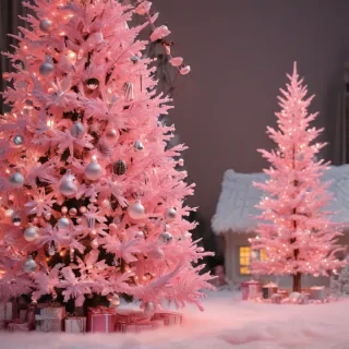 pink christmas aesthetic