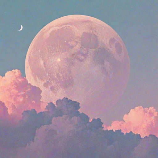 pastel aesthetic moon wallpaper