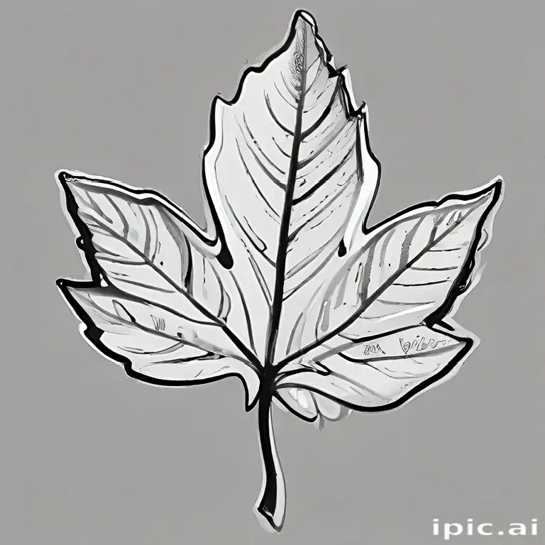 black and white leaf clip art