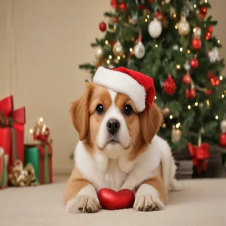 wallpaper christmas dog