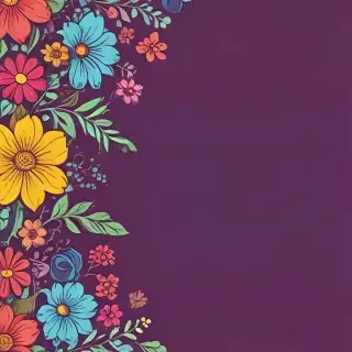 flowery border clipart