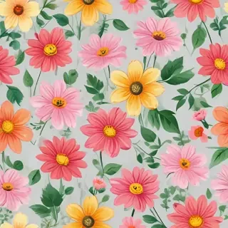 cartoon flowers transparent background