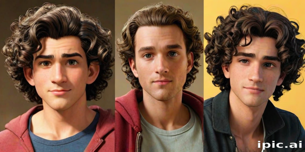 popular male cartoon characters with curly hair
