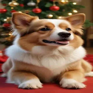 christmas dog wallpaper cute