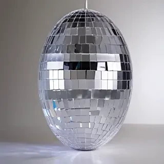 transparent disco ball