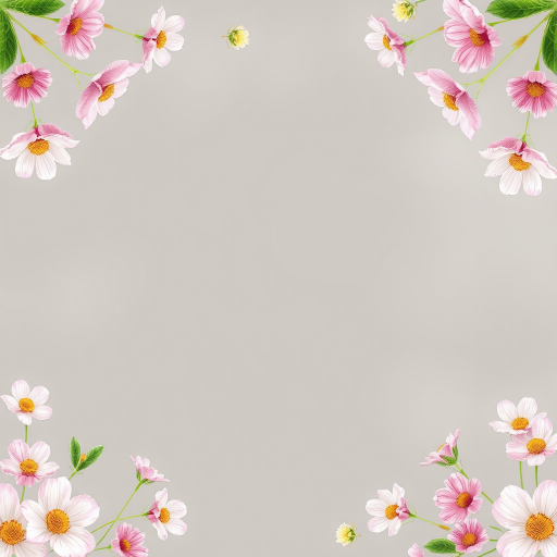 flower border transparent