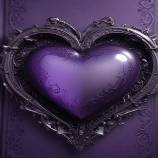 purple aesthetic heart