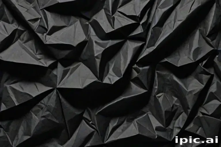 black crumpled paper