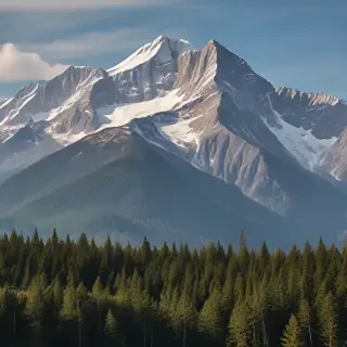 mountainous background